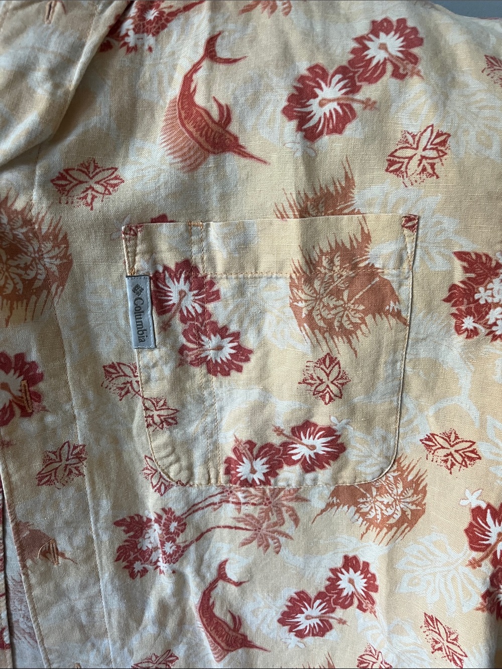 Columbia Men’s Large Cotton/Linen T-shirt - Picture 3 of 4